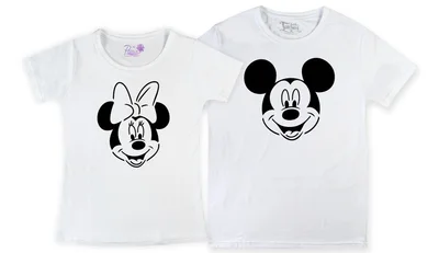 Прикольные футболки: парные - Микки и Минни